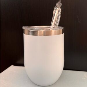 White and Silver Tumbler